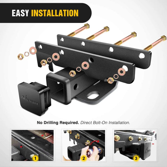 2007-2018 Jeep Wrangler JK 4Door 2Door Unlimited 2 Inch Rear Bumper Tow Trailer Hitch