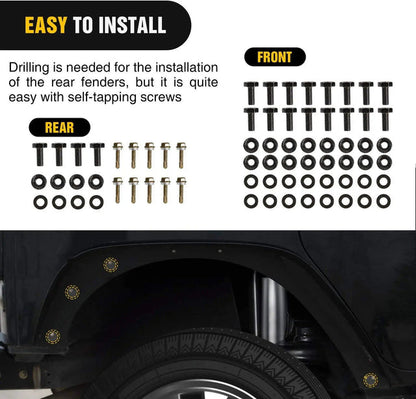 2007-2018 Jeep Wrangler JK Front Rear Fender Flares Kit