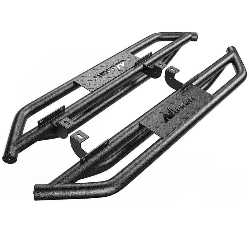 2007-2018 Jeep Wrangler JK & Unlimited 2 Door Running Boards Upgraded Dual Girder System Side Step Slip-Proof Textured Black Heavy Duty Truck Nerf Bars (No 4 DR & No JL)