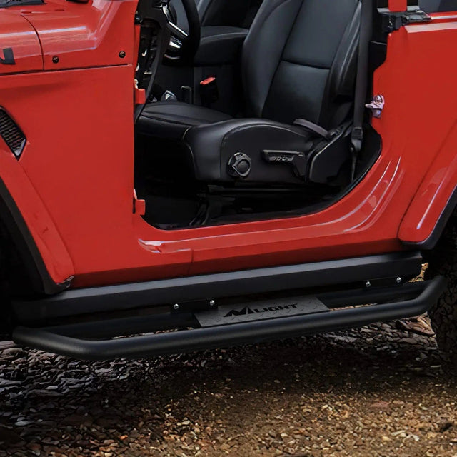 2007-2018 Jeep Wrangler JK & Unlimited 2 Door Running Boards Upgraded Dual Girder System Side Step Slip-Proof Textured Black Heavy Duty Truck Nerf Bars (No 4 DR & No JL)