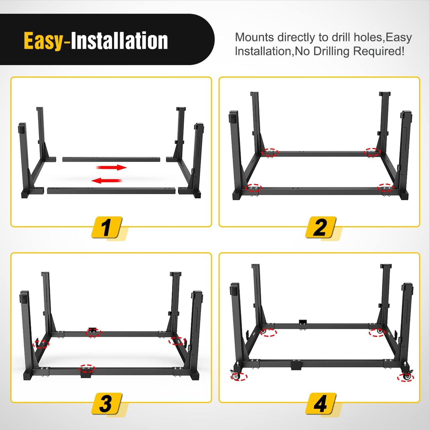 2007-2022 Jeep Wrangler JK JL Gladiator JT Door Storage Rack Movable Cart Holder
