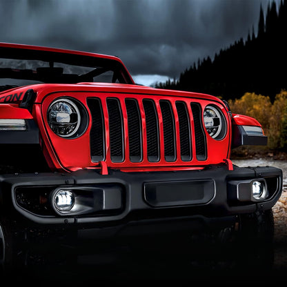 2007-2018 Jeep Wrangler JK Unlimited JKU White Fog Light Assembly