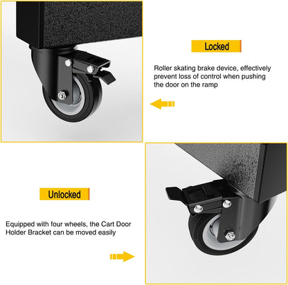 2007-2022 Jeep Wrangler JK JL Gladiator JT Door Storage Rack Movable Cart Holder
