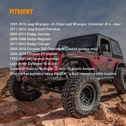 2007-2018 Jeep Wrangler JK TJ LJ DRL Fog Light Assembly