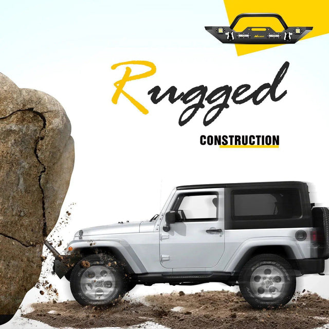2007-2018 Jeep Wrangler JK/JKU Front Bumper Rock Crawler Winch Plate