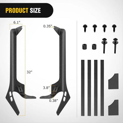 52 Inch LightBar and Light Pods Windshield Frame A-Pillar Mounts for 2018-2024 Jeep Wrangler JL/JLU Gladiator JT